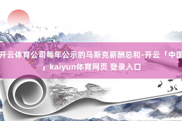开云体育公司每年公示的马斯克薪酬总和-开云「中国」kaiyun体育网页 登录入口