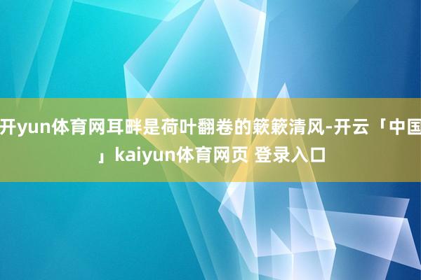 开yun体育网耳畔是荷叶翻卷的簌簌清风-开云「中国」kaiyun体育网页 登录入口