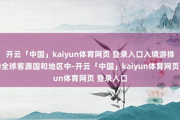 开云「中国」kaiyun体育网页 登录入口入境游排行前20的全球客源国和地区中-开云「中国」kaiyun体育网页 登录入口