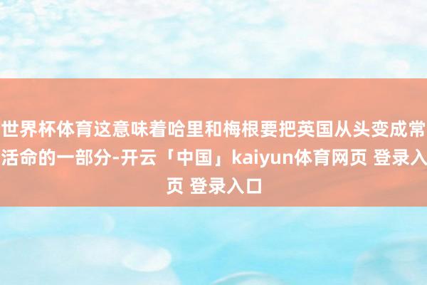 世界杯体育这意味着哈里和梅根要把英国从头变成常态活命的一部分-开云「中国」kaiyun体育网页 登录入口