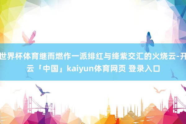 世界杯体育继而燃作一派绯红与绛紫交汇的火烧云-开云「中国」kaiyun体育网页 登录入口